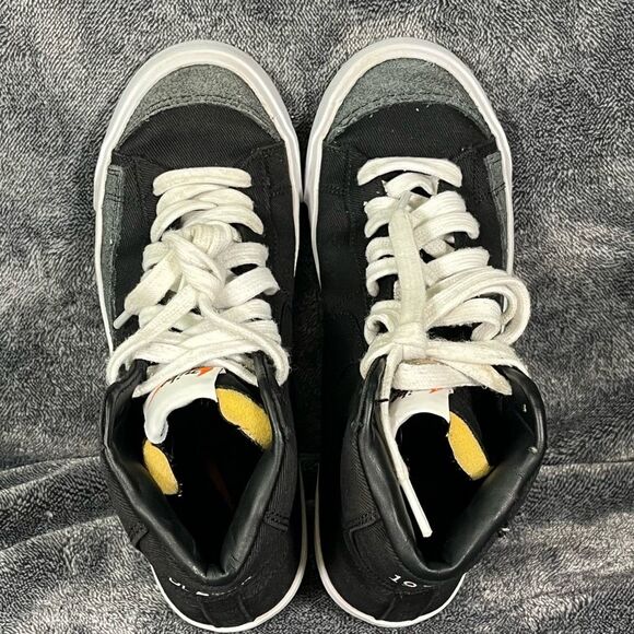 Nike Blazer Mid 77 Vintage Black White Shoes Size 5.5 Men/ Women’s 7 Canvas - Picture 5 of 8